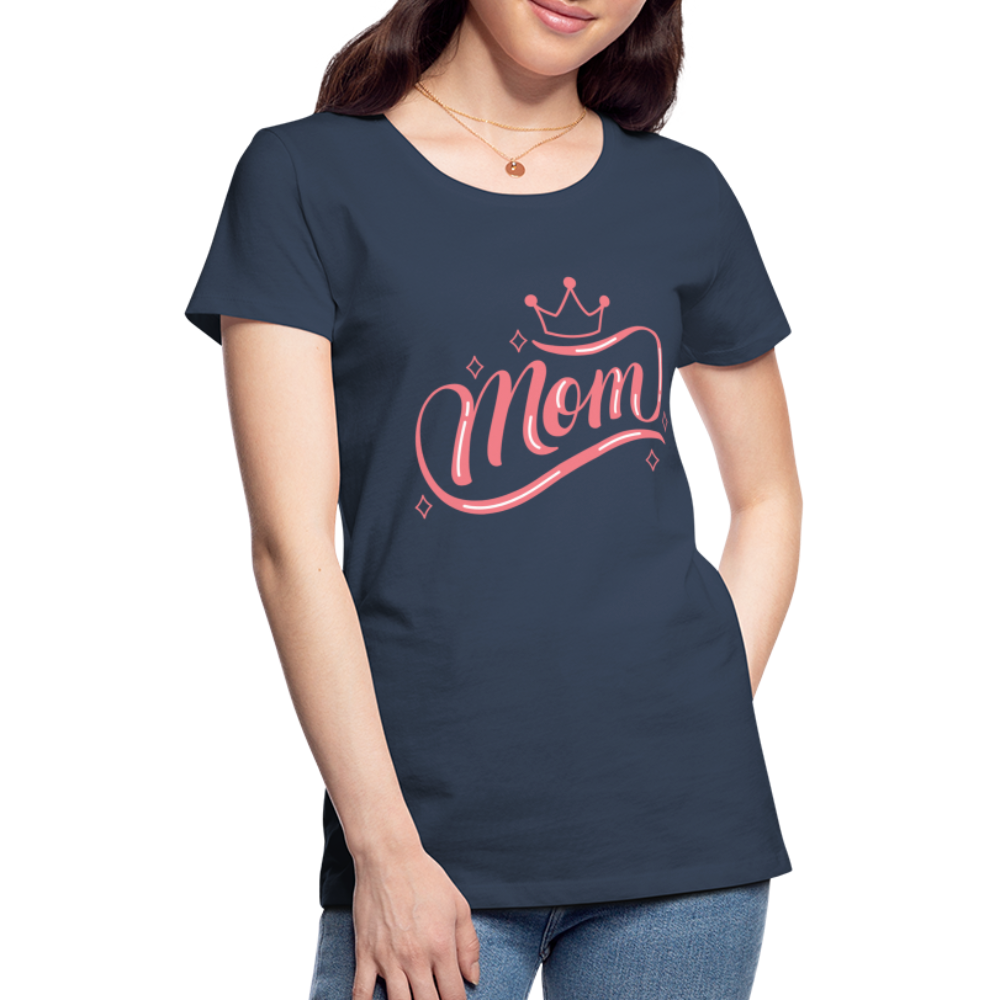 Frauen Premium T-Shirt - mom Design - Navy