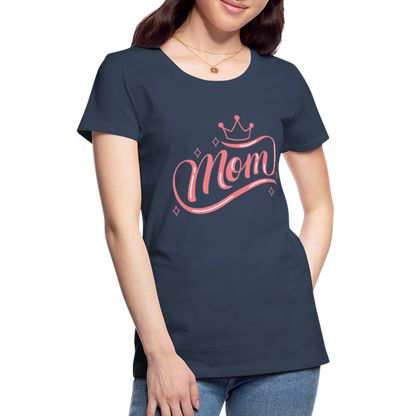 Frauen Premium T-Shirt - mom Design - Navy