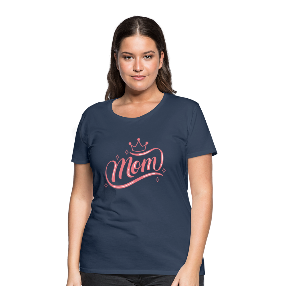 Frauen Premium T-Shirt - mom Design - Navy