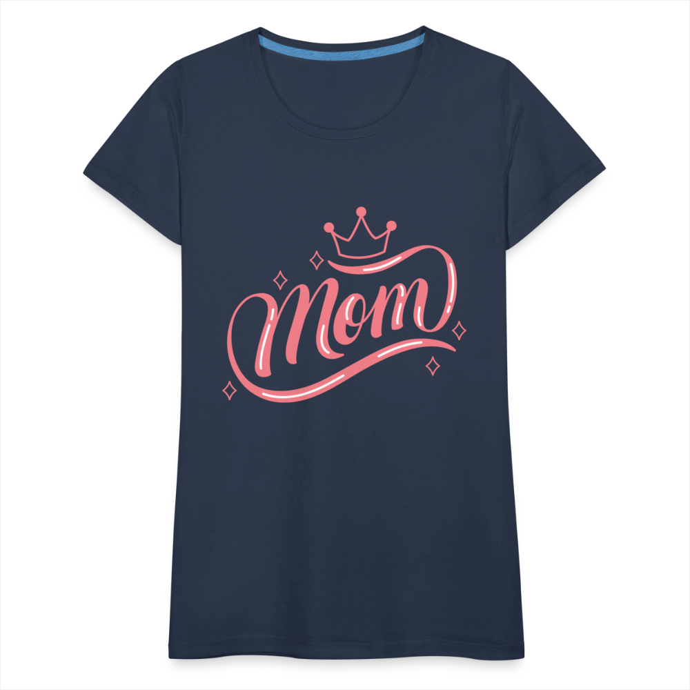 Frauen Premium T-Shirt - mom Design - Navy