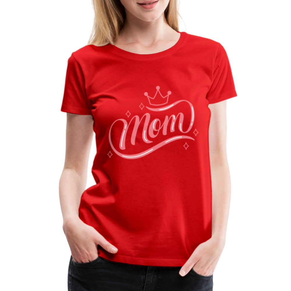 Frauen Premium T-Shirt - mom Design - Rot