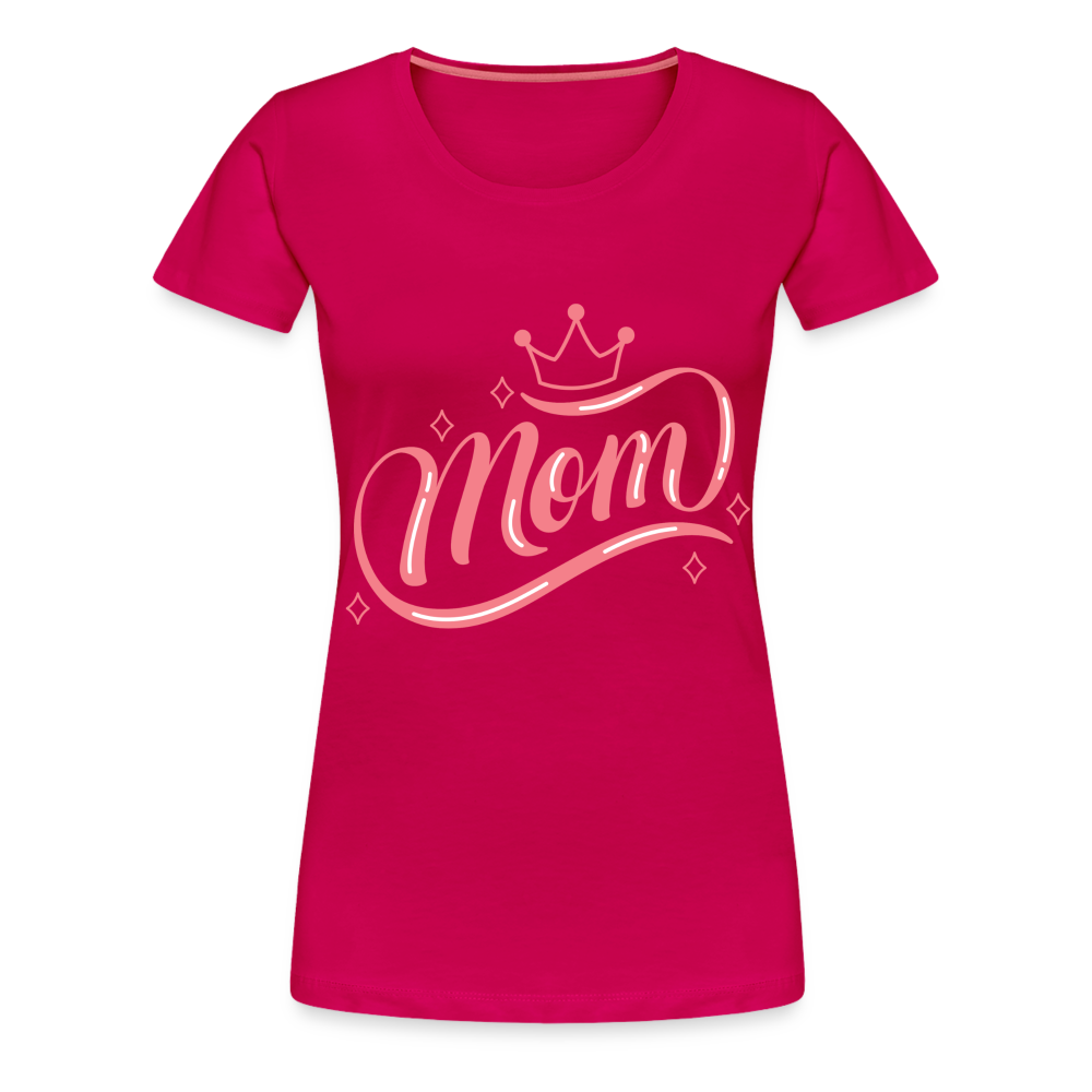 Frauen Premium T-Shirt - mom Design - dunkles Pink