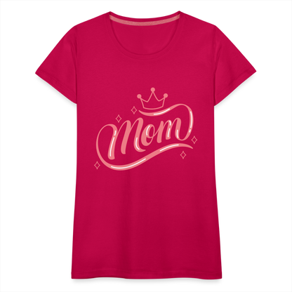 Frauen Premium T-Shirt - mom Design - dunkles Pink