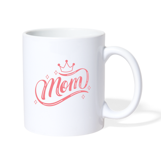 Tasse - mom  - Muttertags Geschenks Idee - weiß