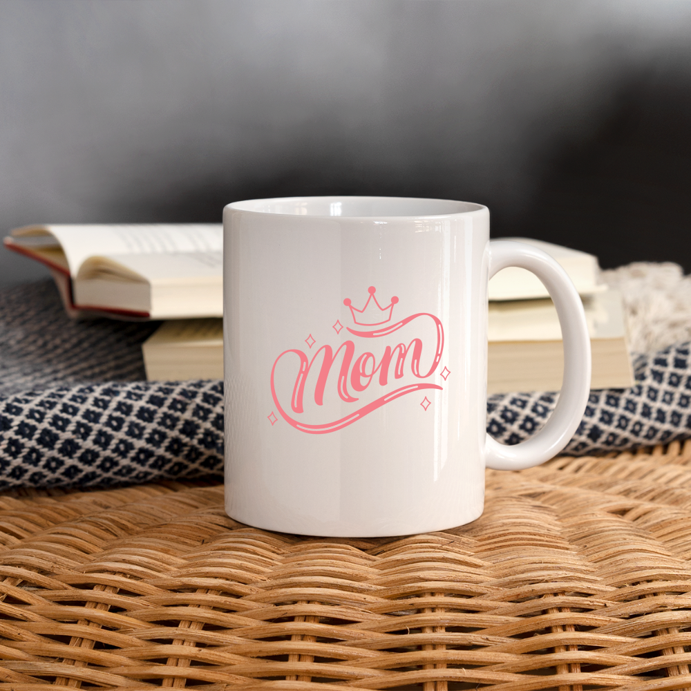 Tasse - mom  - Muttertags Geschenks Idee - weiß