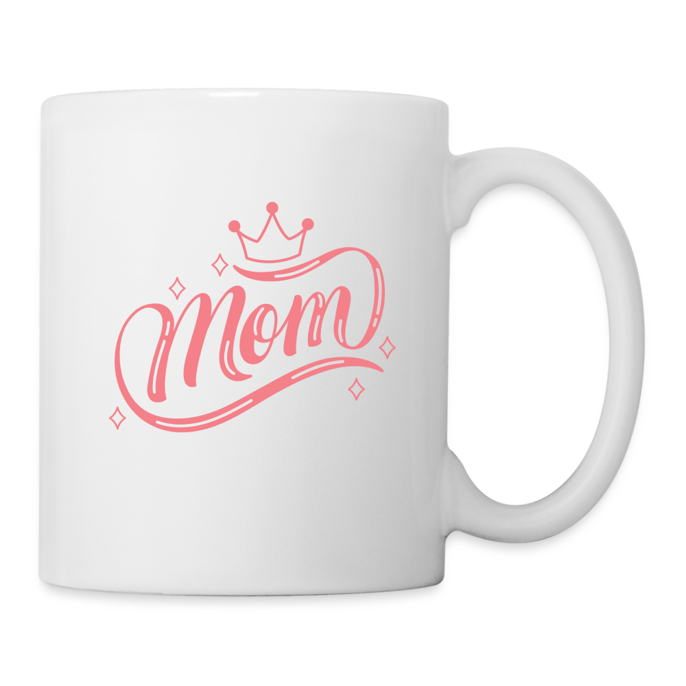 Tasse - mom  - Muttertags Geschenks Idee - weiß