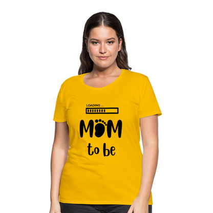 Frauen Premium T-Shirt - Loading mom to be - Sonnengelb