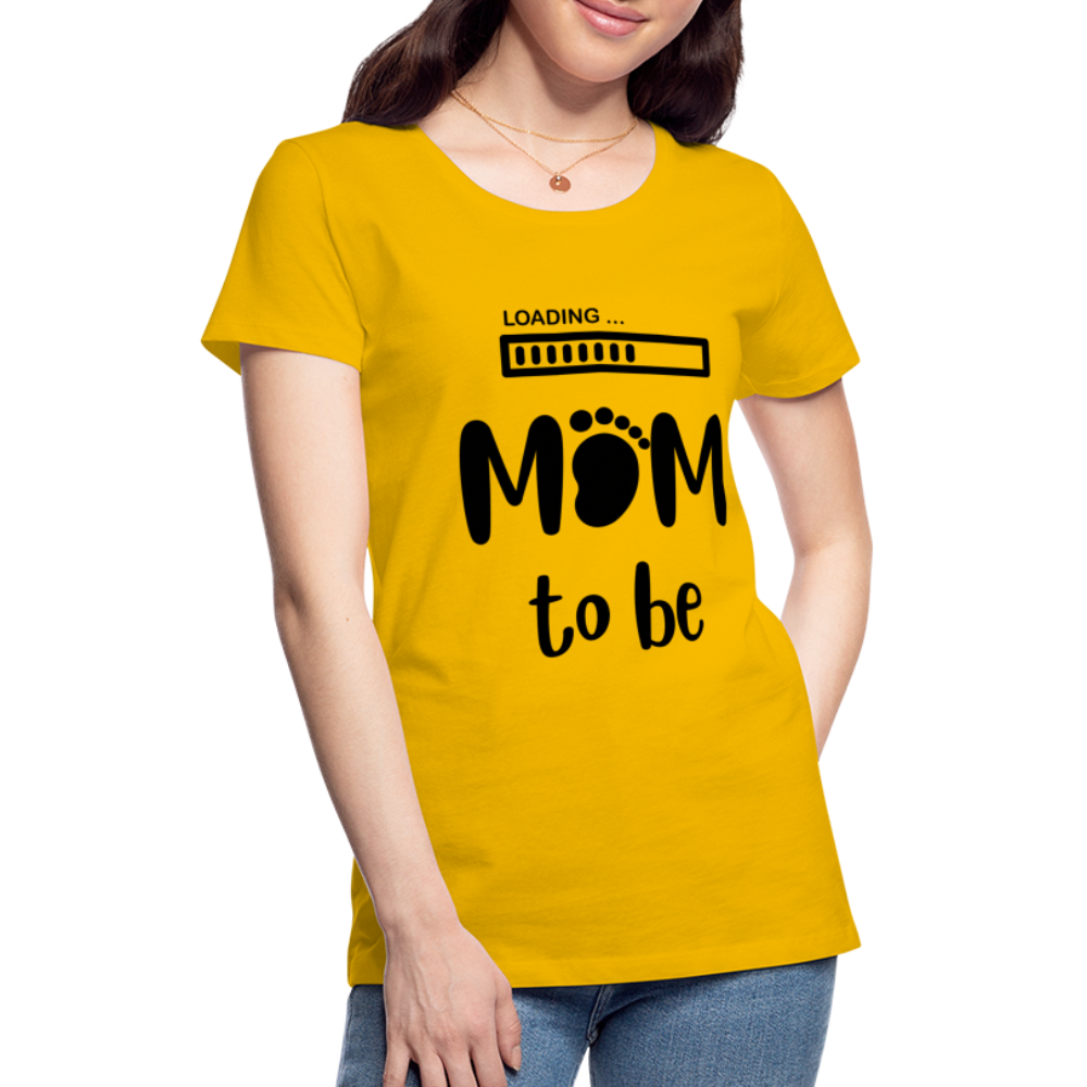 Frauen Premium T-Shirt - Loading mom to be - Sonnengelb