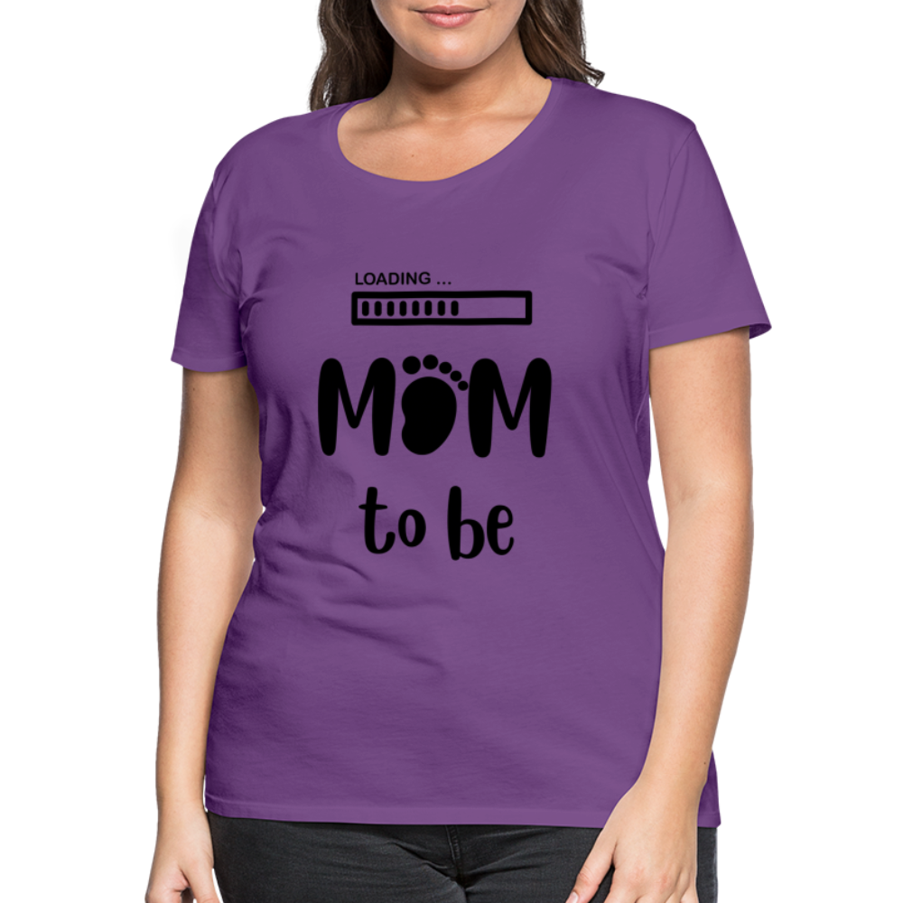 Frauen Premium T-Shirt - Loading mom to be - Lila