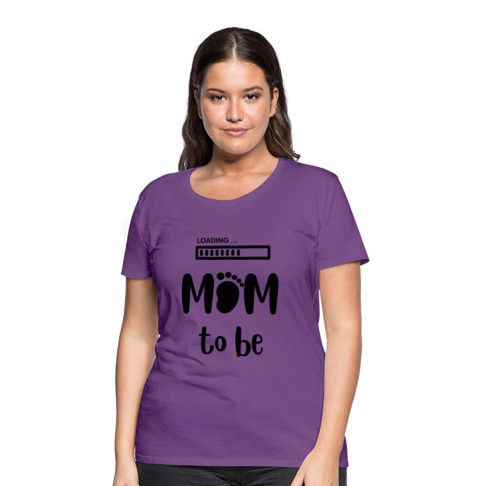 Frauen Premium T-Shirt - Loading mom to be - Lila