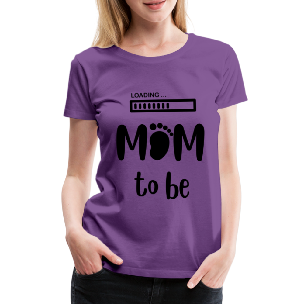 Frauen Premium T-Shirt - Loading mom to be - Lila