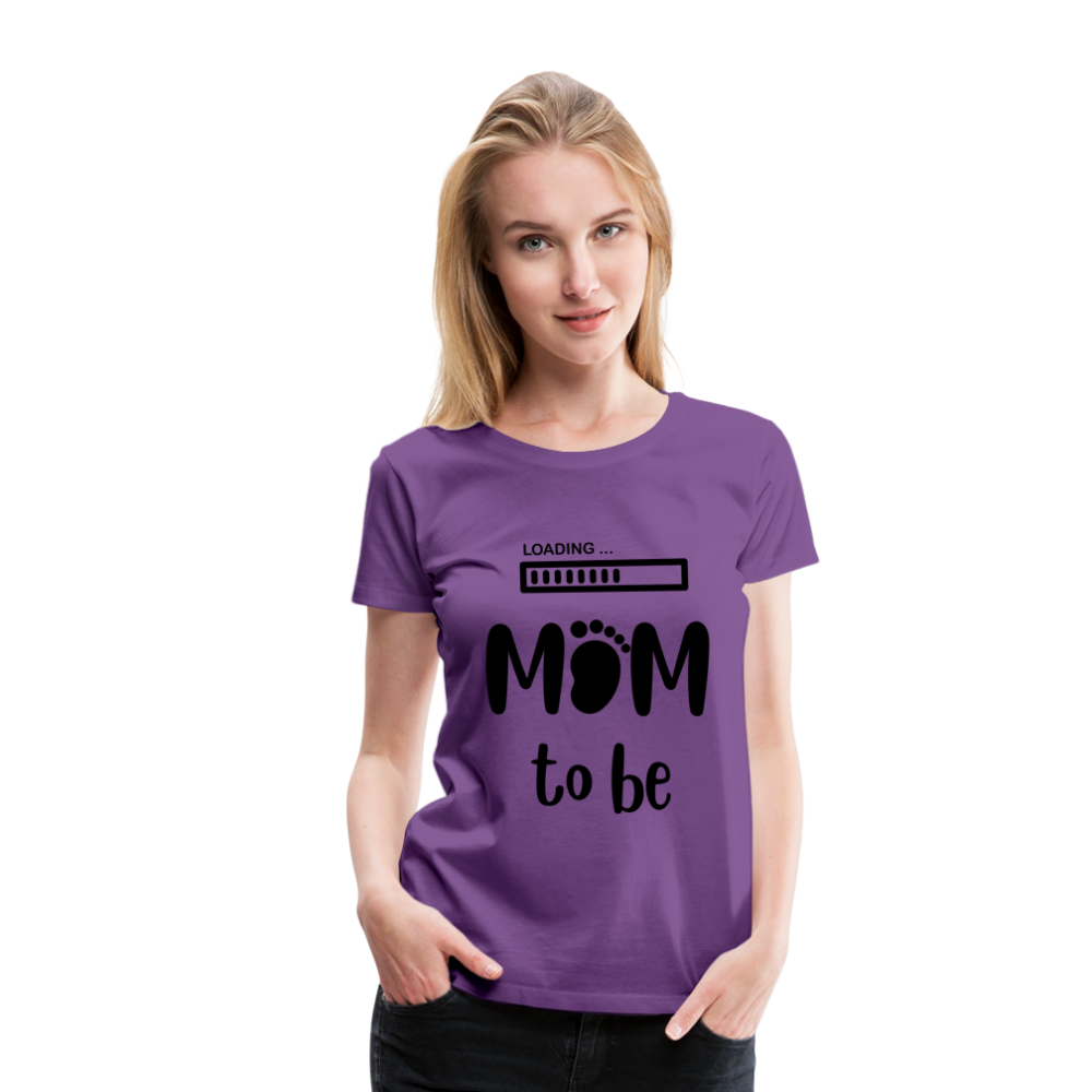 Frauen Premium T-Shirt - Loading mom to be - Lila