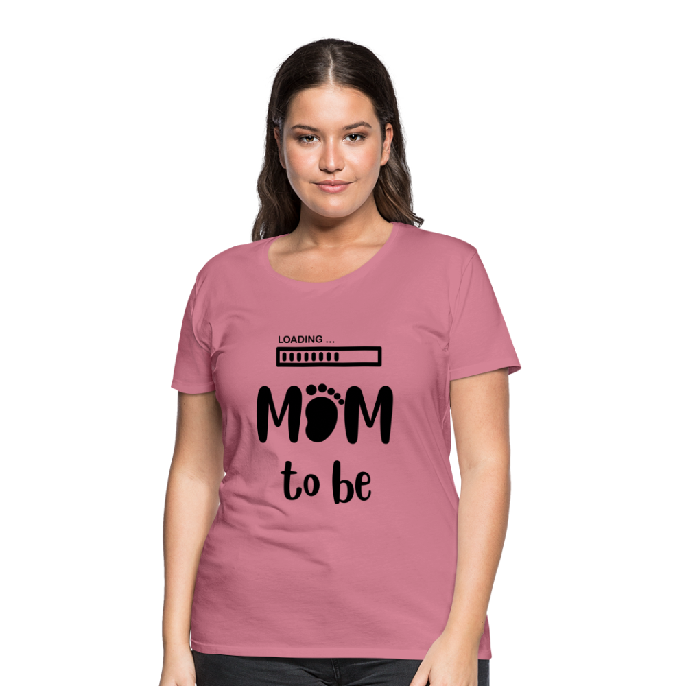 Frauen Premium T-Shirt - Loading mom to be - Malve