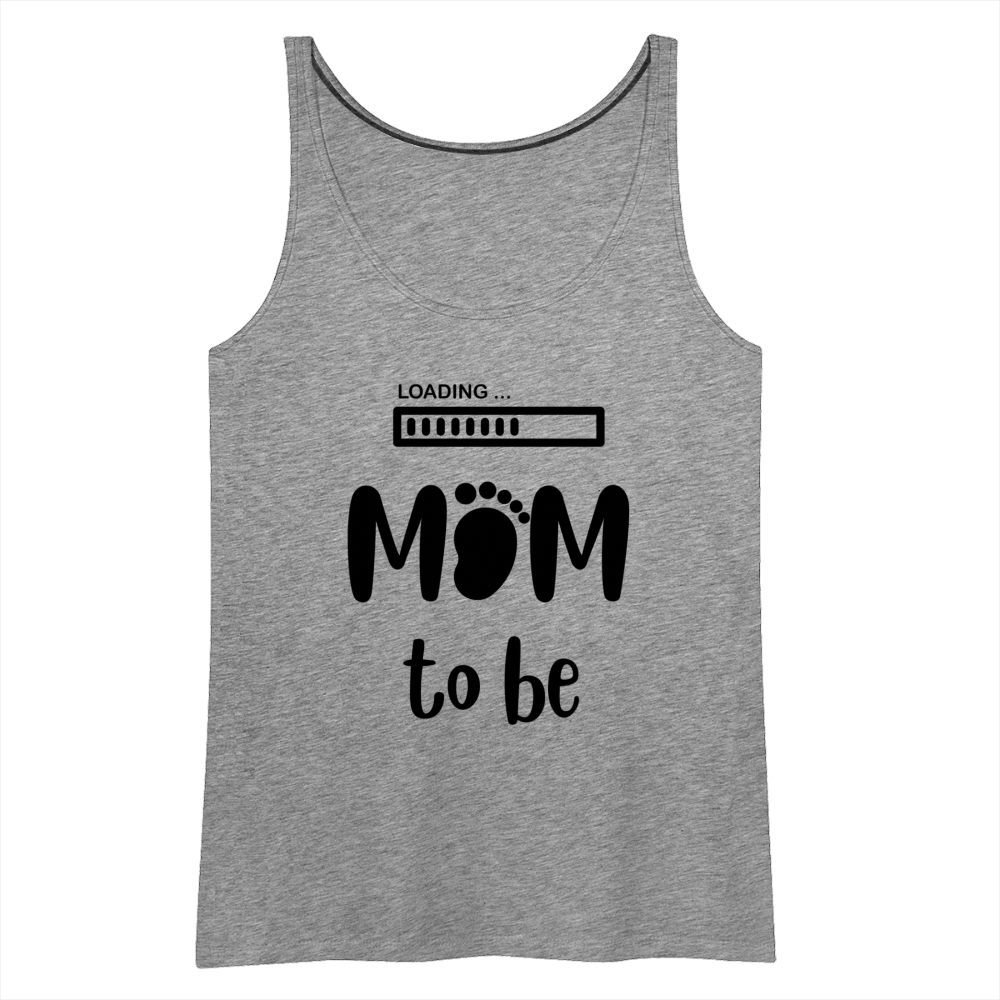 Frauen Premium Tank Top - Loading Mom to be - werdende Mutter Design - Grau meliert