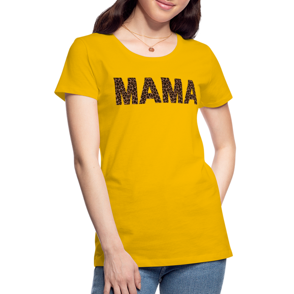 Frauen Premium T-Shirt - Mama Deisgn - Sonnengelb