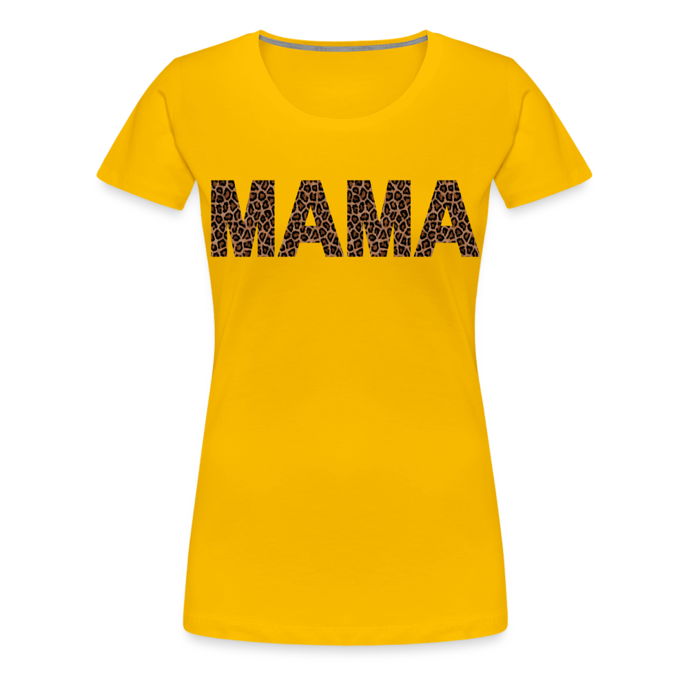 Frauen Premium T-Shirt - Mama Deisgn - Sonnengelb