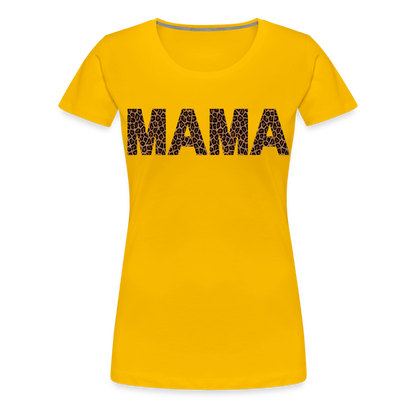 Frauen Premium T-Shirt - Mama Deisgn - Sonnengelb