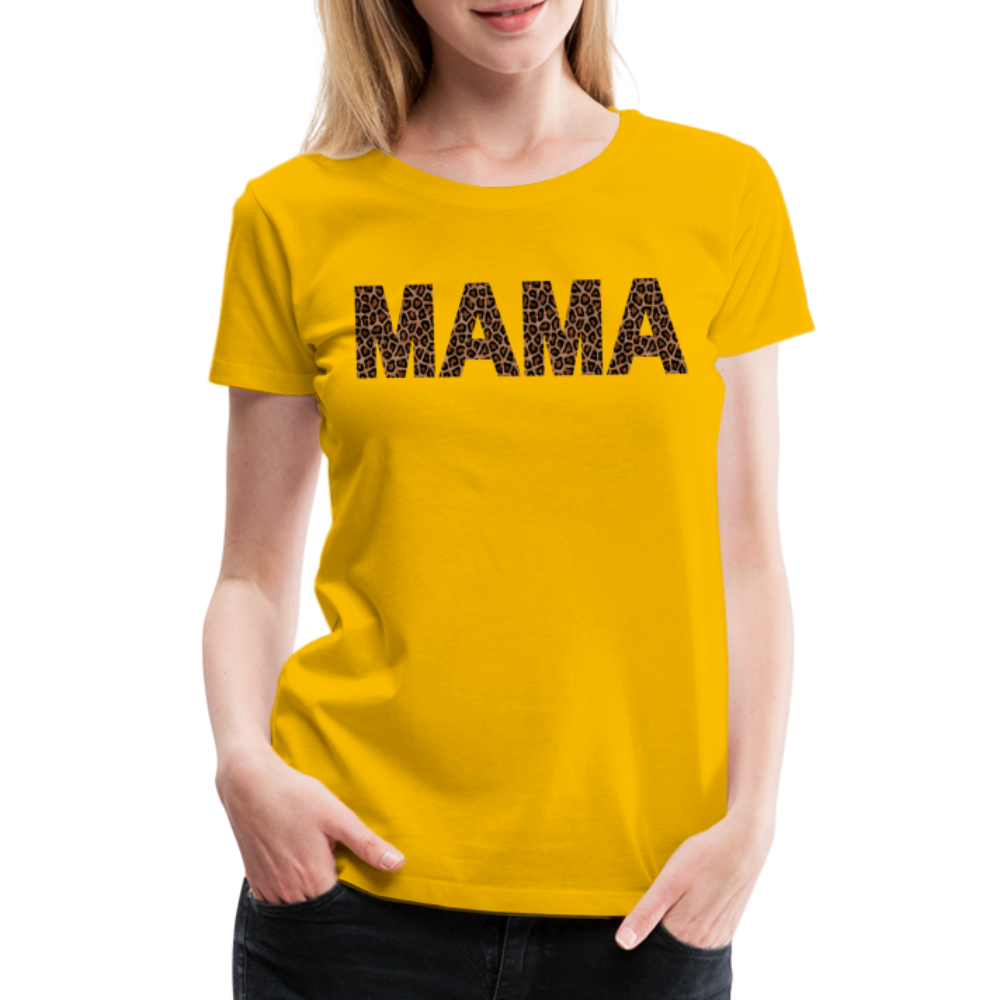 Frauen Premium T-Shirt - Mama Deisgn - Sonnengelb