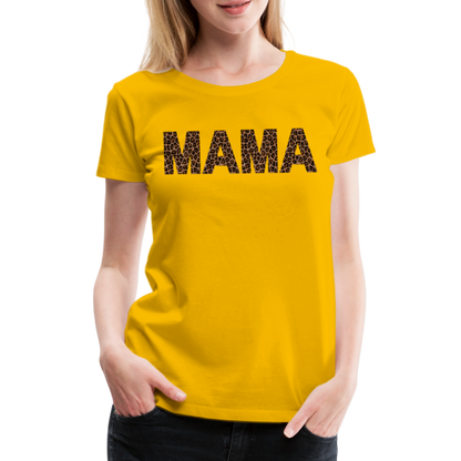 Frauen Premium T-Shirt - Mama Deisgn - Sonnengelb