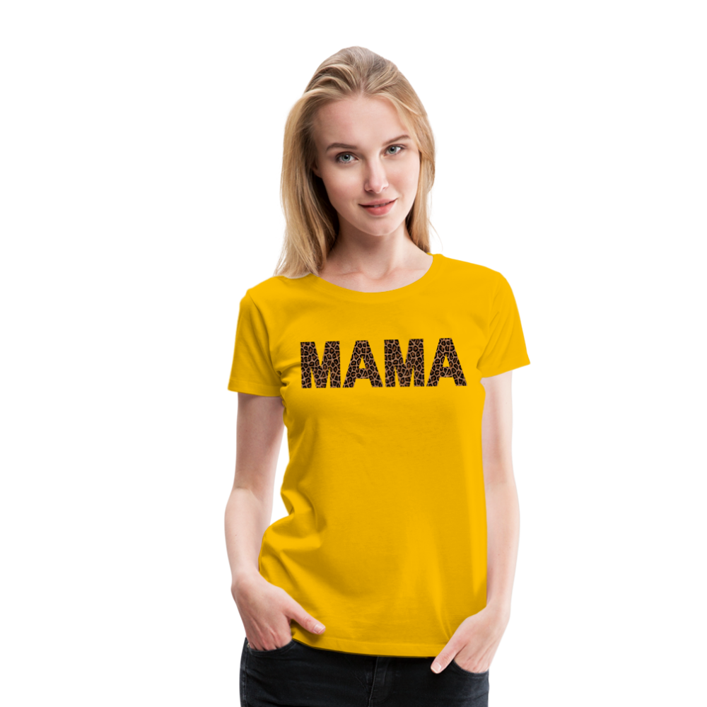 Frauen Premium T-Shirt - Mama Deisgn - Sonnengelb