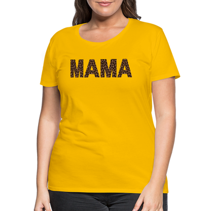 Frauen Premium T-Shirt - Mama Deisgn - Sonnengelb