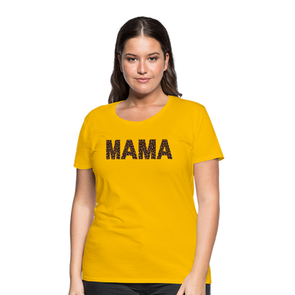 Frauen Premium T-Shirt - Mama Deisgn - Sonnengelb