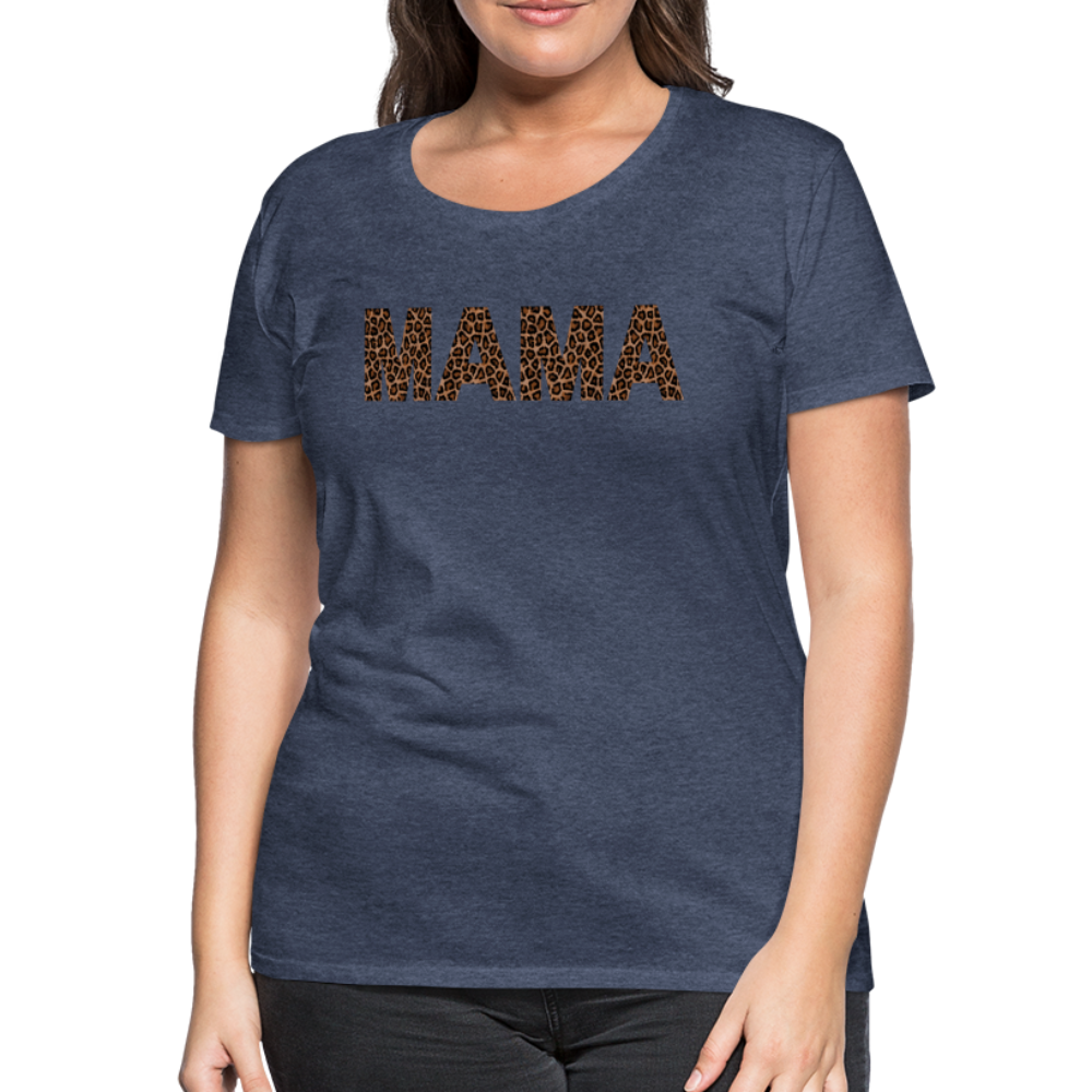 Frauen Premium T-Shirt - Mama Deisgn - Blau meliert