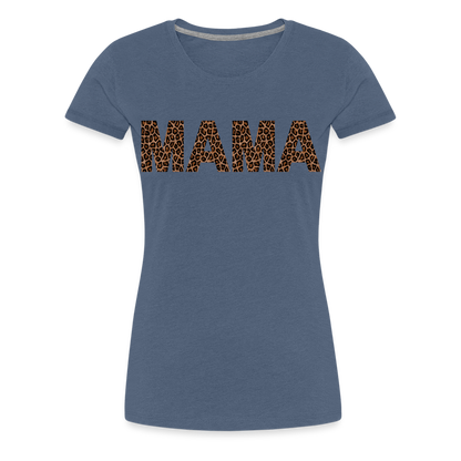 Frauen Premium T-Shirt - Mama Deisgn - Blau meliert