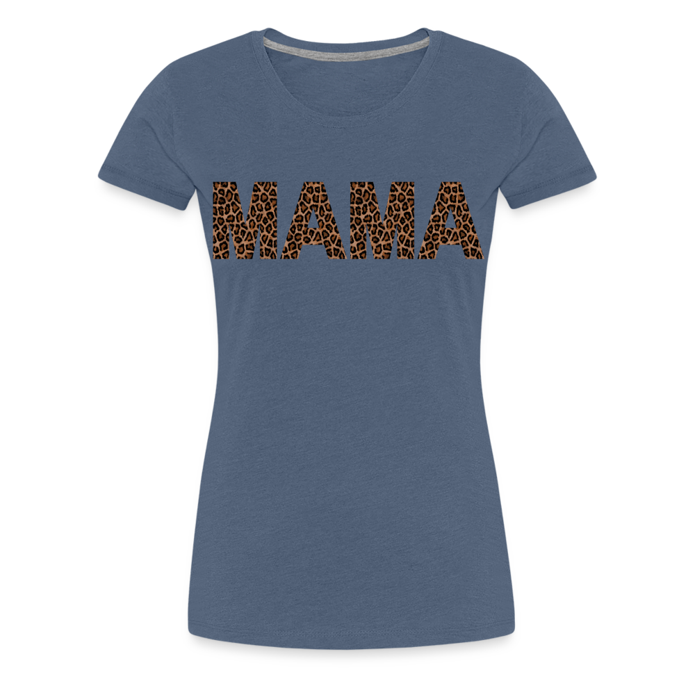 Frauen Premium T-Shirt - Mama Deisgn - Blau meliert