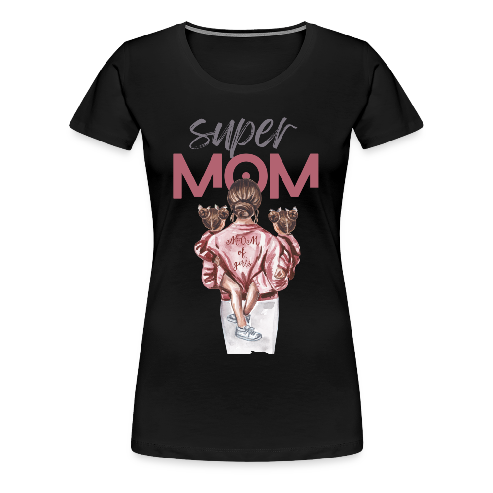 Frauen Premium T-Shirt - Super MOM Design - Schwarz