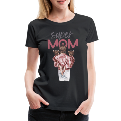 Frauen Premium T-Shirt - Super MOM Design - Schwarz