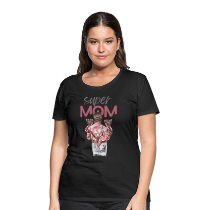 Frauen Premium T-Shirt - Super MOM Design - Schwarz