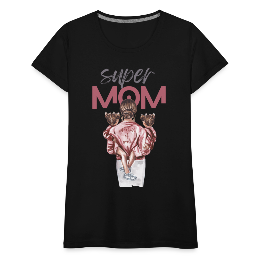 Frauen Premium T-Shirt - Super MOM Design - Schwarz