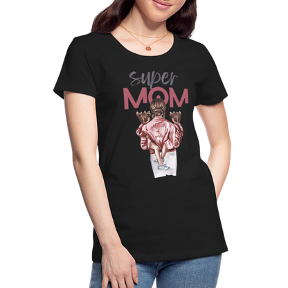 Frauen Premium T-Shirt - Super MOM Design - Schwarz