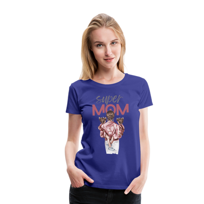 Frauen Premium T-Shirt - Super MOM Design - Königsblau