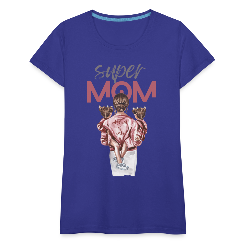 Frauen Premium T-Shirt - Super MOM Design - Königsblau