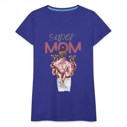 Frauen Premium T-Shirt - Super MOM Design - Königsblau