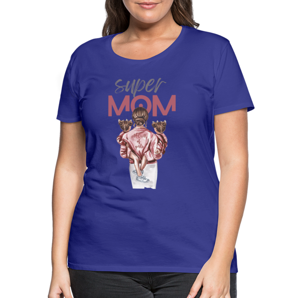 Frauen Premium T-Shirt - Super MOM Design - Königsblau