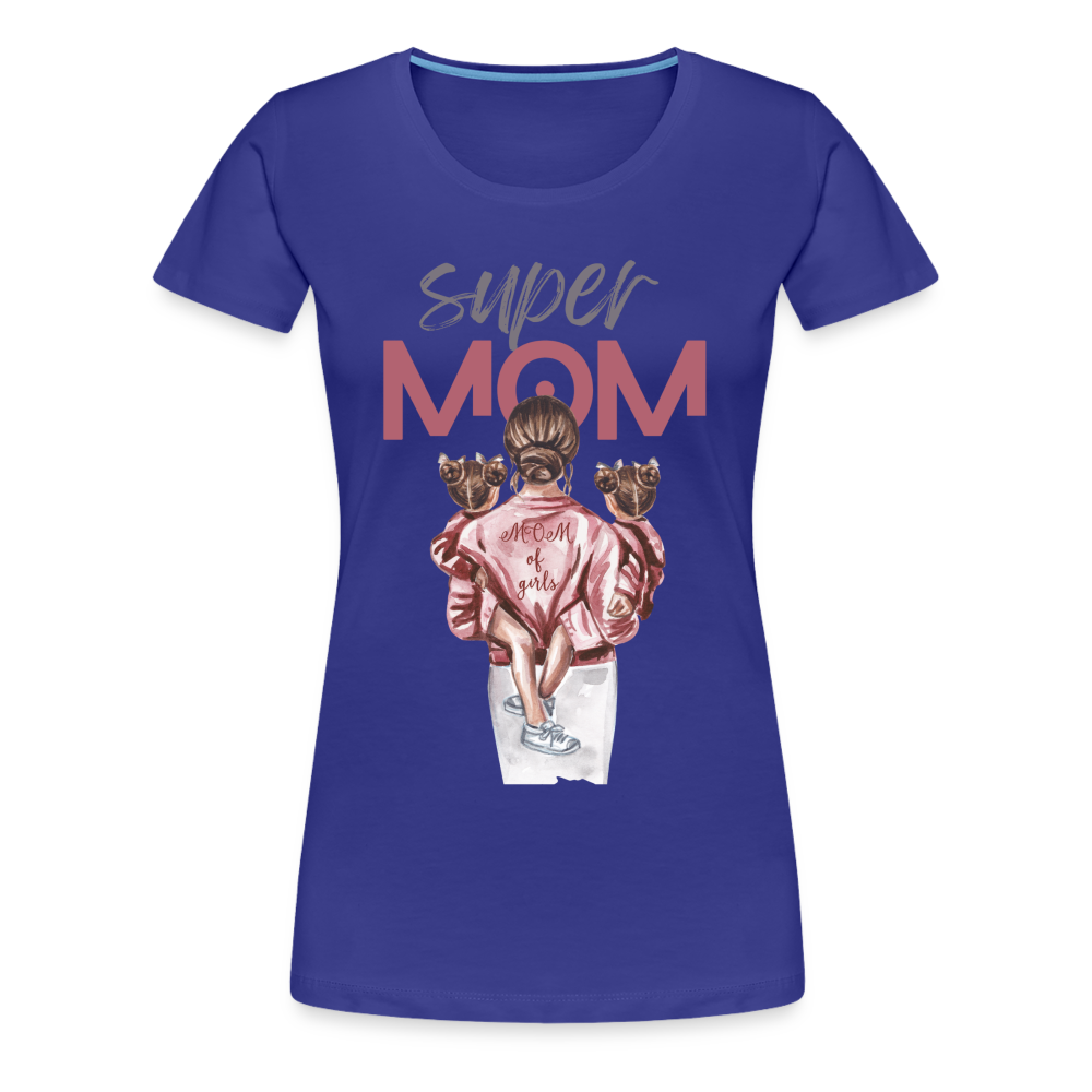 Frauen Premium T-Shirt - Super MOM Design - Königsblau