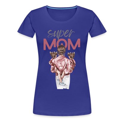 Frauen Premium T-Shirt - Super MOM Design - Königsblau