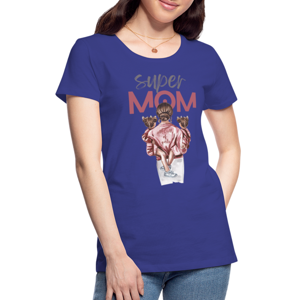 Frauen Premium T-Shirt - Super MOM Design - Königsblau