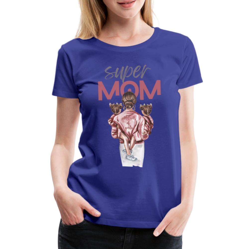 Frauen Premium T-Shirt - Super MOM Design - Königsblau