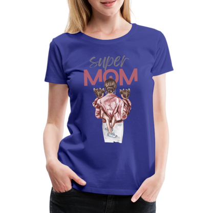 Frauen Premium T-Shirt - Super MOM Design - Königsblau