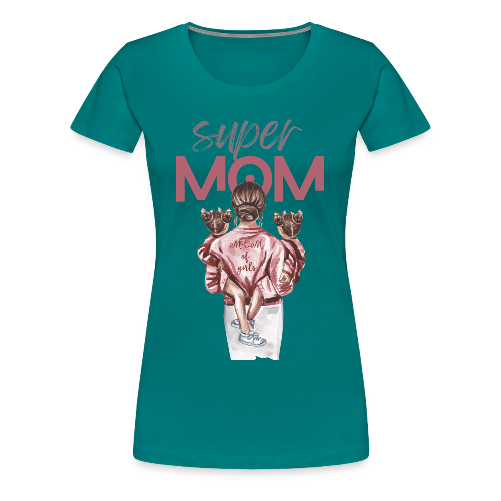 Frauen Premium T-Shirt - Super MOM Design - Divablau