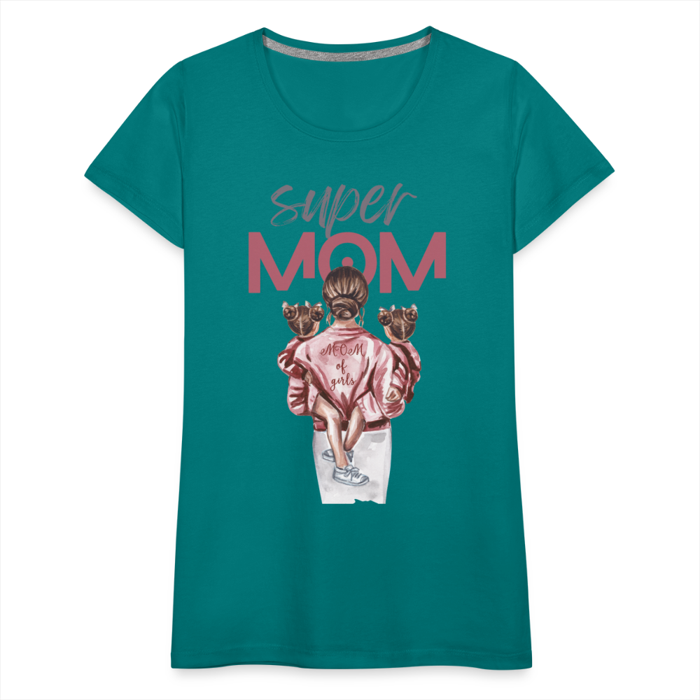 Frauen Premium T-Shirt - Super MOM Design - Divablau