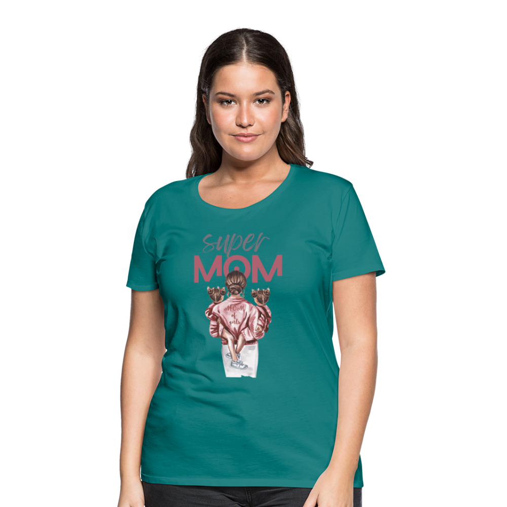 Frauen Premium T-Shirt - Super MOM Design - Divablau