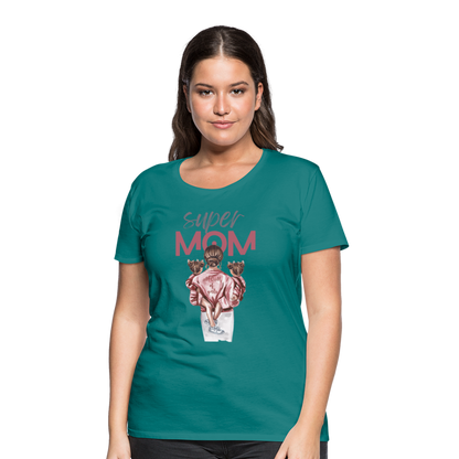 Frauen Premium T-Shirt - Super MOM Design - Divablau