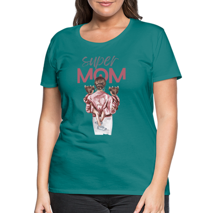 Frauen Premium T-Shirt - Super MOM Design - Divablau