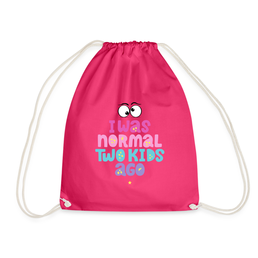 Turnbeutel Damenrucksack - I was normal two kids ago - Fuchsia