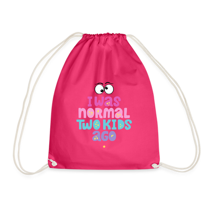 Turnbeutel Damenrucksack - I was normal two kids ago - Fuchsia